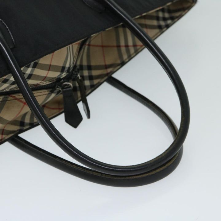 BurberrySs Blue Label Hand Bag Nylon Black Auth yb538