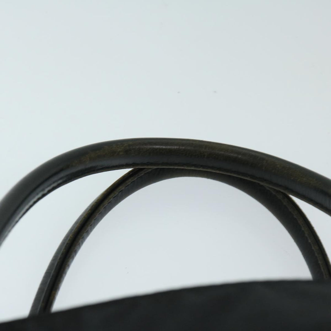 BurberrySs Blue Label Hand Bag Nylon Black Auth yb538