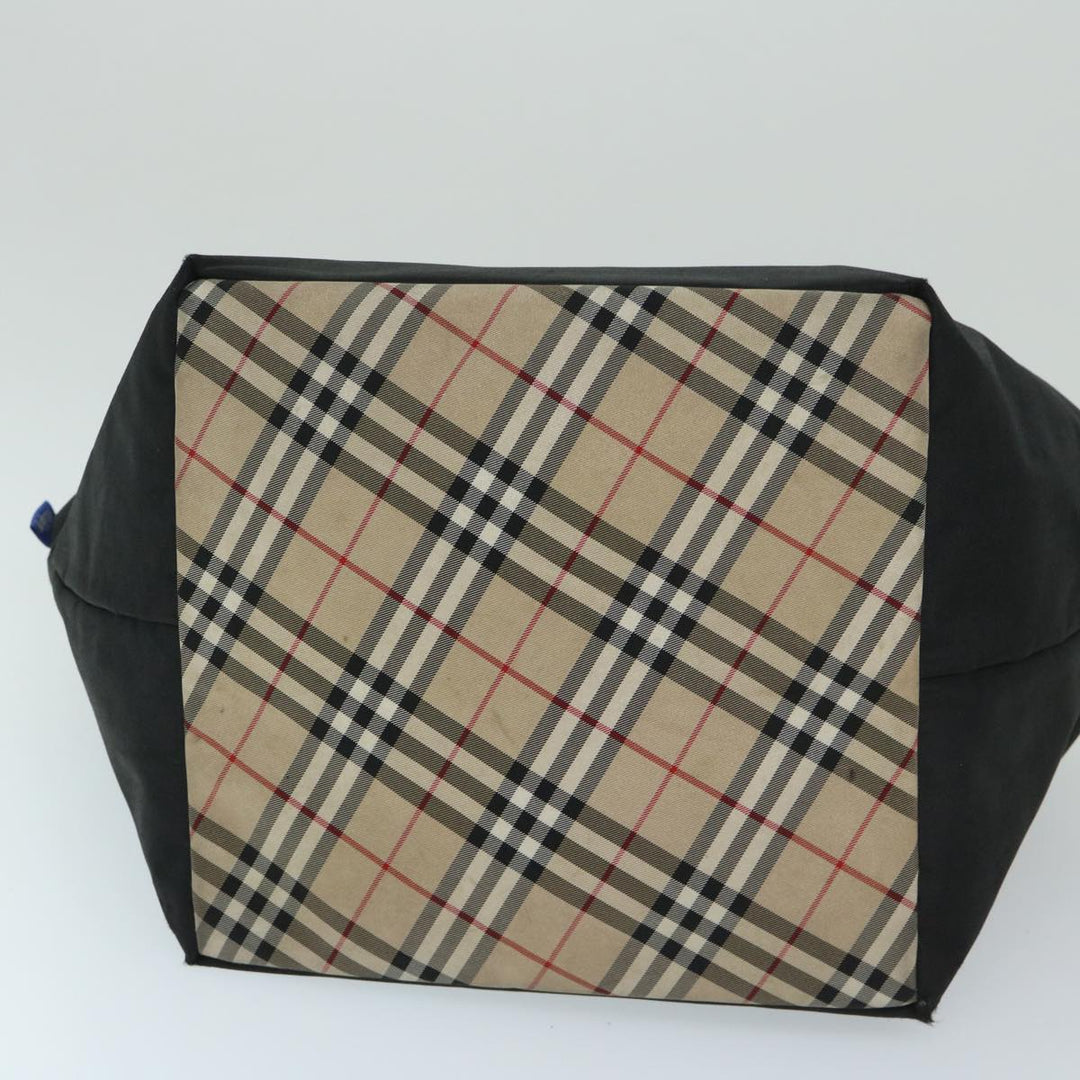 BurberrySs Blue Label Hand Bag Nylon Black Auth yb538