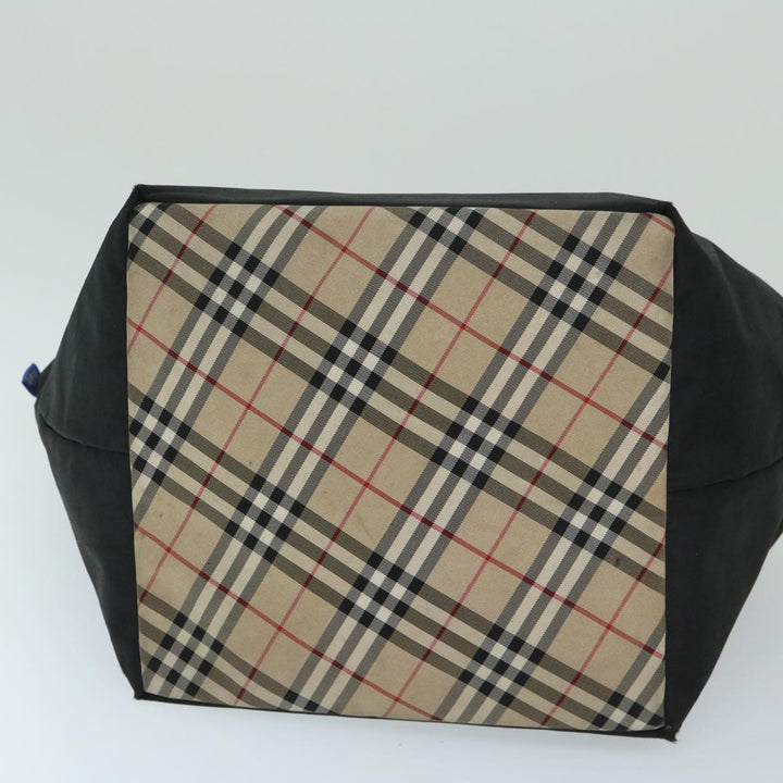 BurberrySs Blue Label Hand Bag Nylon Black Auth yb538
