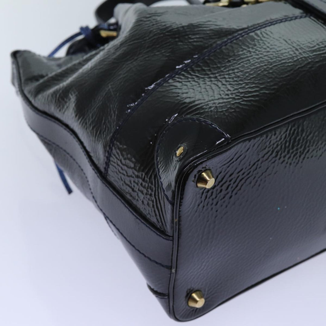 Chloe Kerala Hand Bag Enamel Black yb548