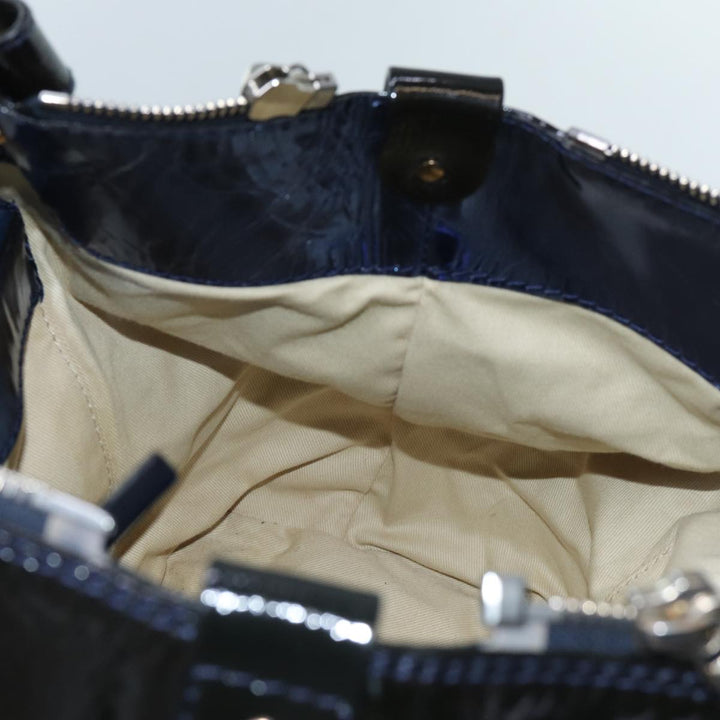 Chloe Kerala Hand Bag Enamel Black yb548