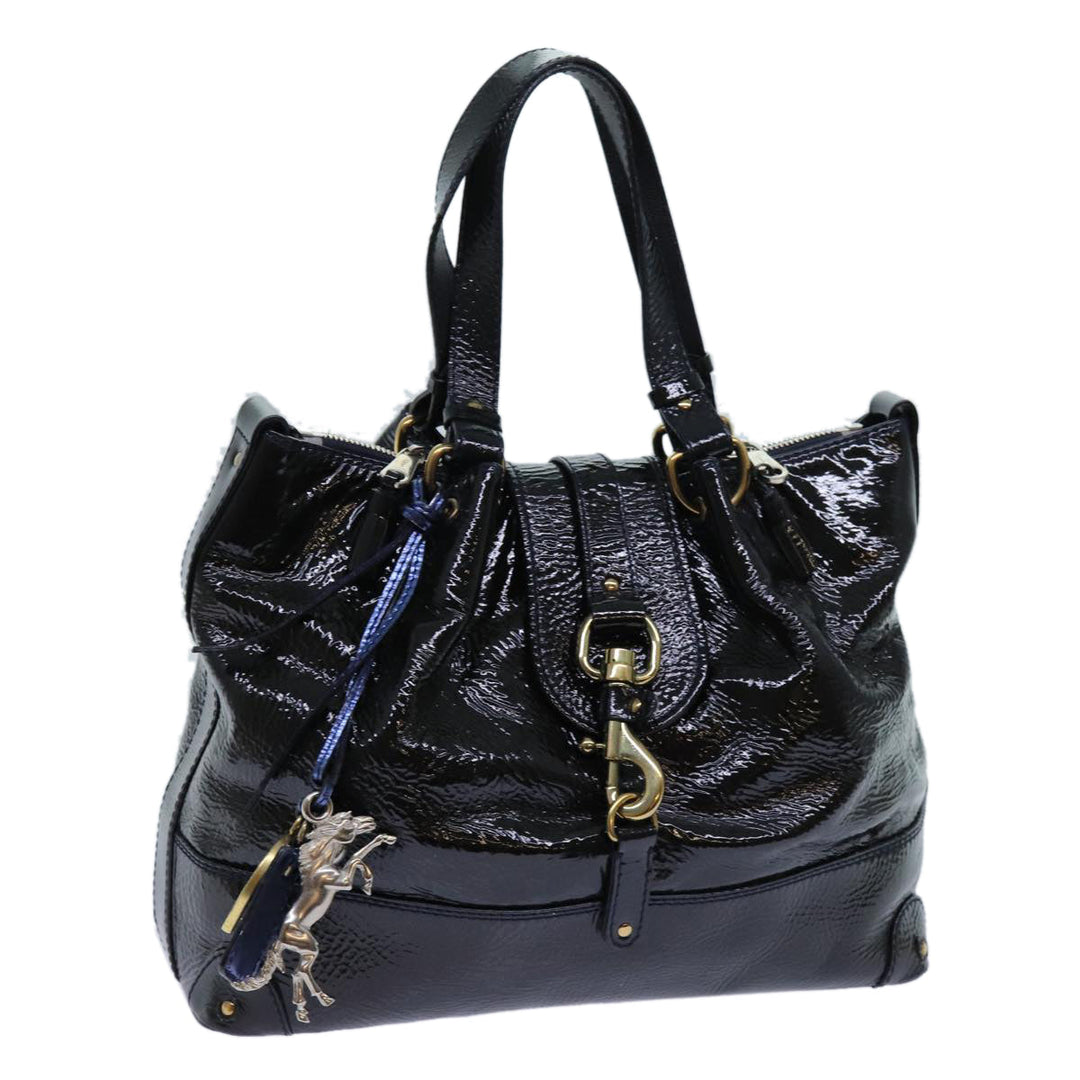 Chloe Kerala Hand Bag Enamel Black yb548