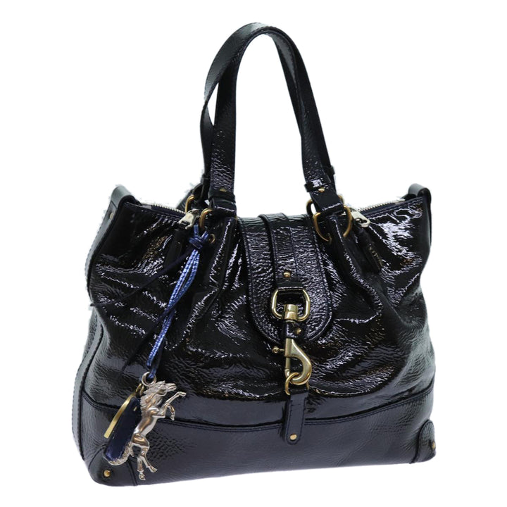 Chloe Kerala Hand Bag Enamel Black yb548