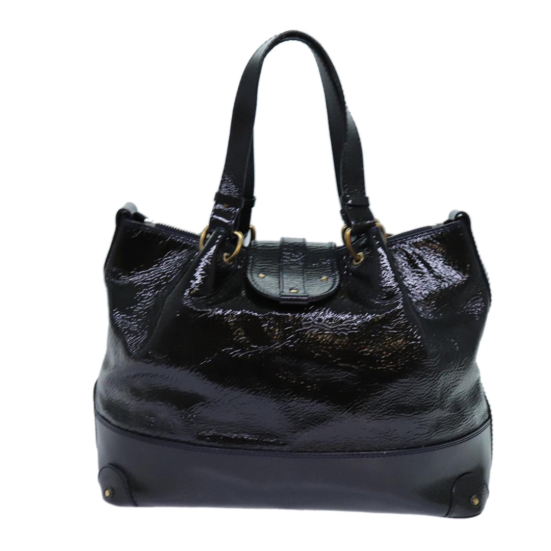 Chloe Kerala Hand Bag Enamel Black yb548