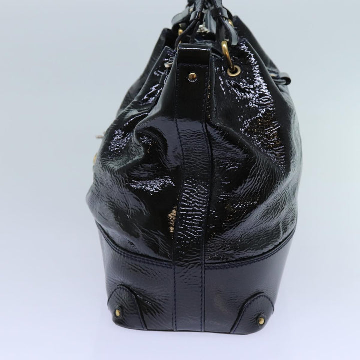Chloe Kerala Hand Bag Enamel Black yb548