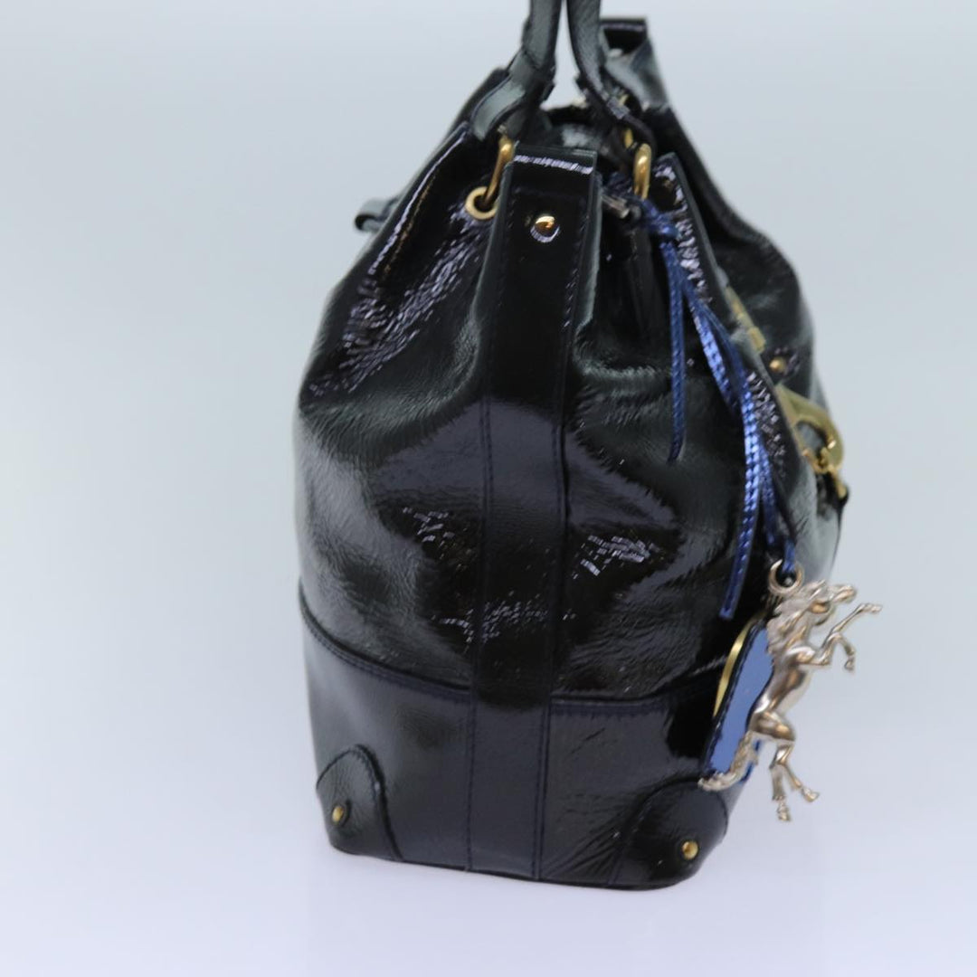 Chloe Kerala Hand Bag Enamel Black yb548