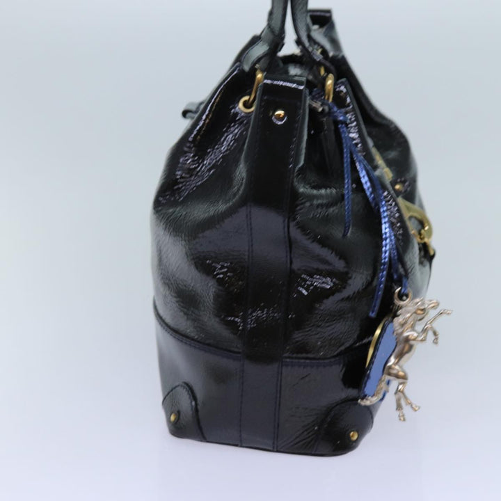 Chloe Kerala Hand Bag Enamel Black yb548