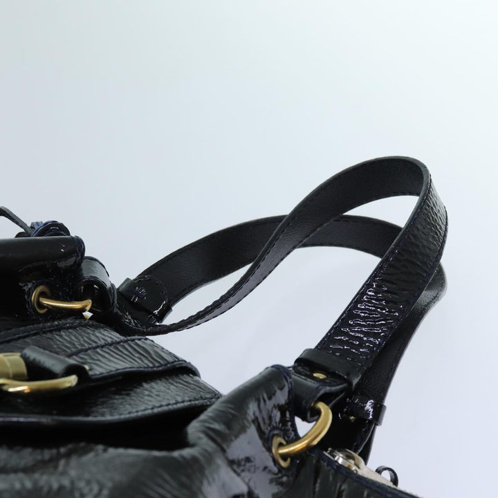 Chloe Kerala Hand Bag Enamel Black yb548