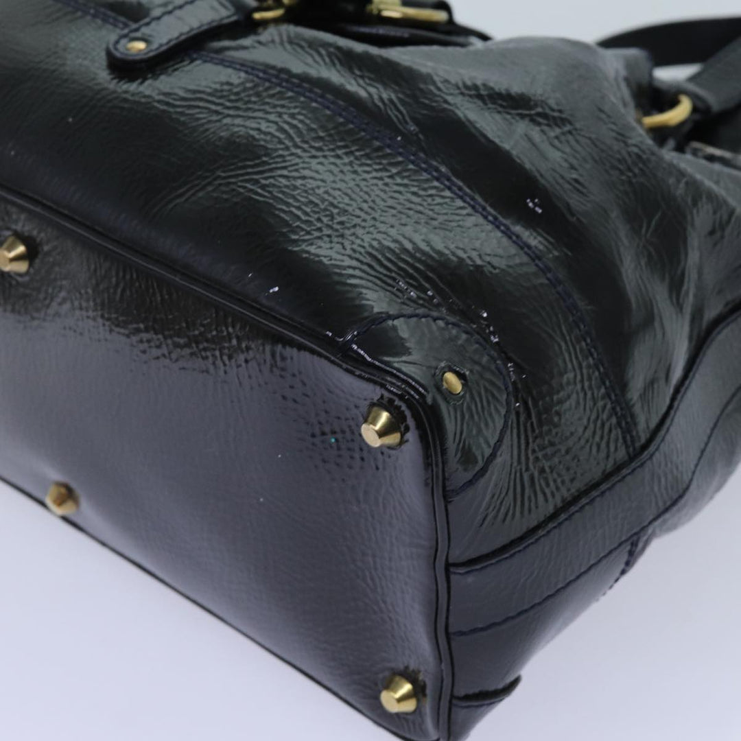 Chloe Kerala Hand Bag Enamel Black yb548