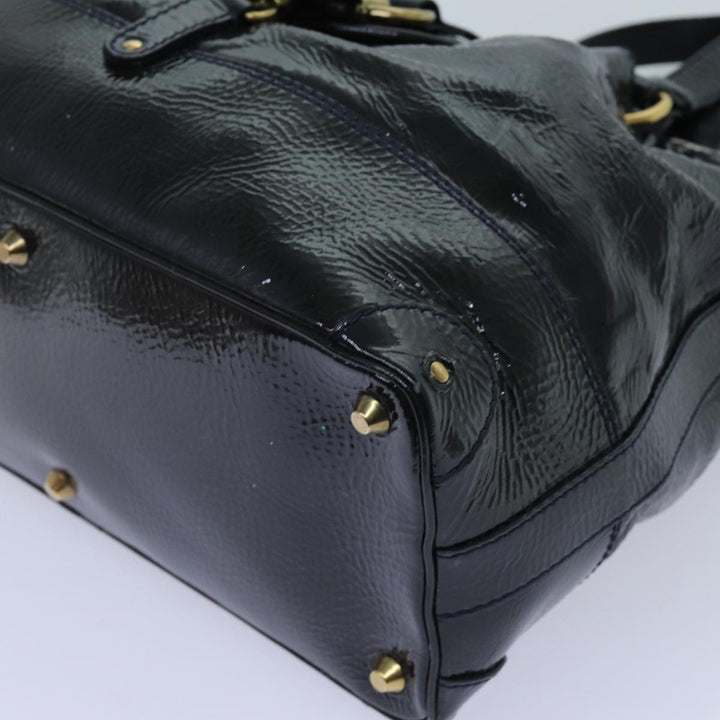 Chloe Kerala Hand Bag Enamel Black yb548