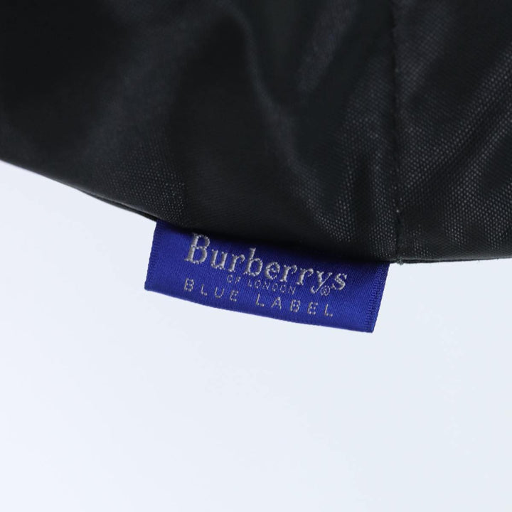 BurberrySs Blue Label Hand Bag Nylon Black Auth yb556