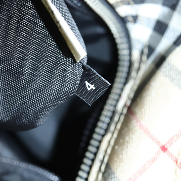 BurberrySs Blue Label Hand Bag Nylon Black Auth yb556