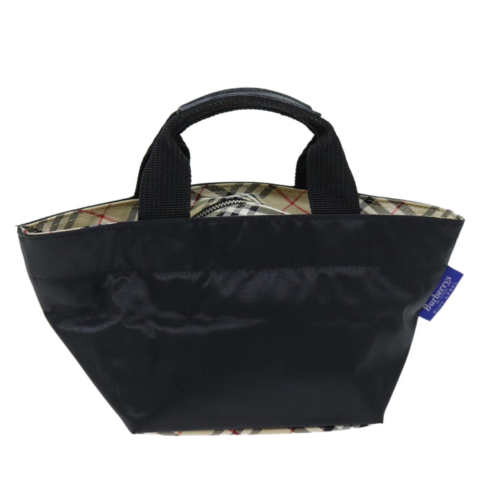 BurberrySs Blue Label Hand Bag Nylon Black Auth yb556