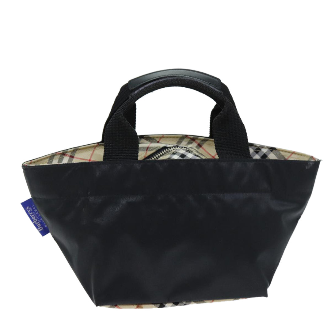 BurberrySs Blue Label Hand Bag Nylon Black Auth yb556