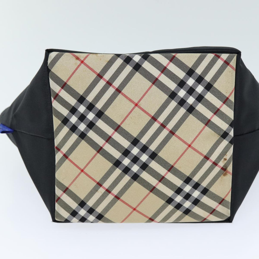 BurberrySs Blue Label Hand Bag Nylon Black Auth yb556