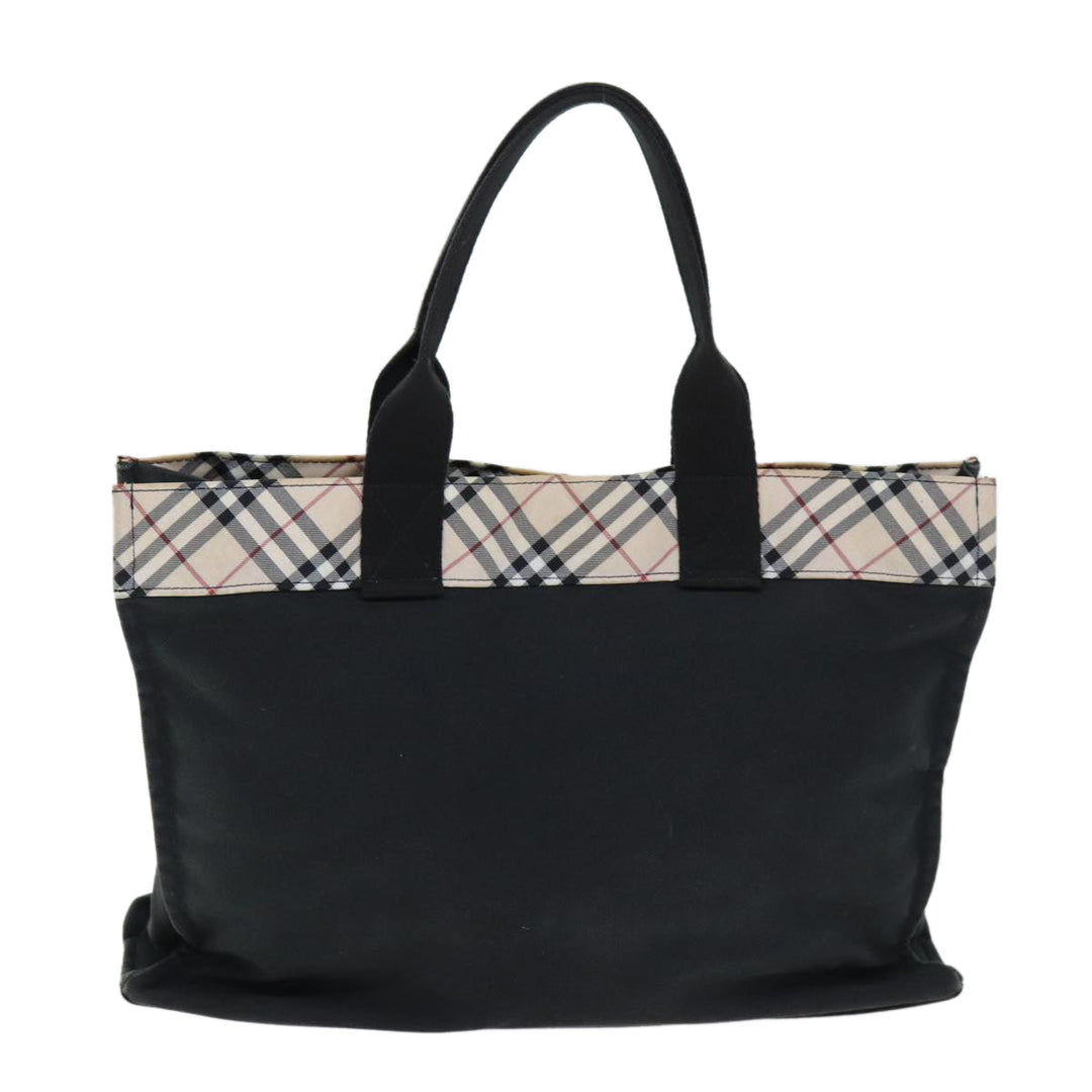 Burberry Nova Check Blue Label Hand Bag Canvas Beige Black Auth yb558