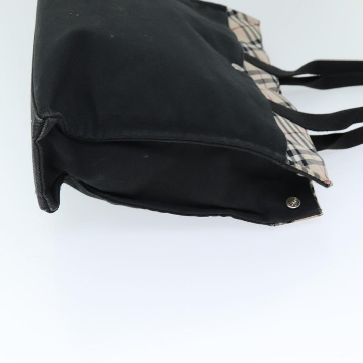 Burberry Nova Check Blue Label Hand Bag Canvas Beige Black Auth yb558