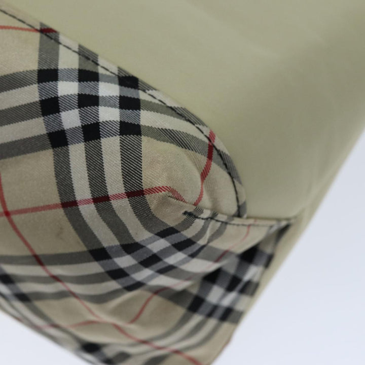 Burberry Nova Check Blue Label Tote Bag Nylon Beige Auth yb562