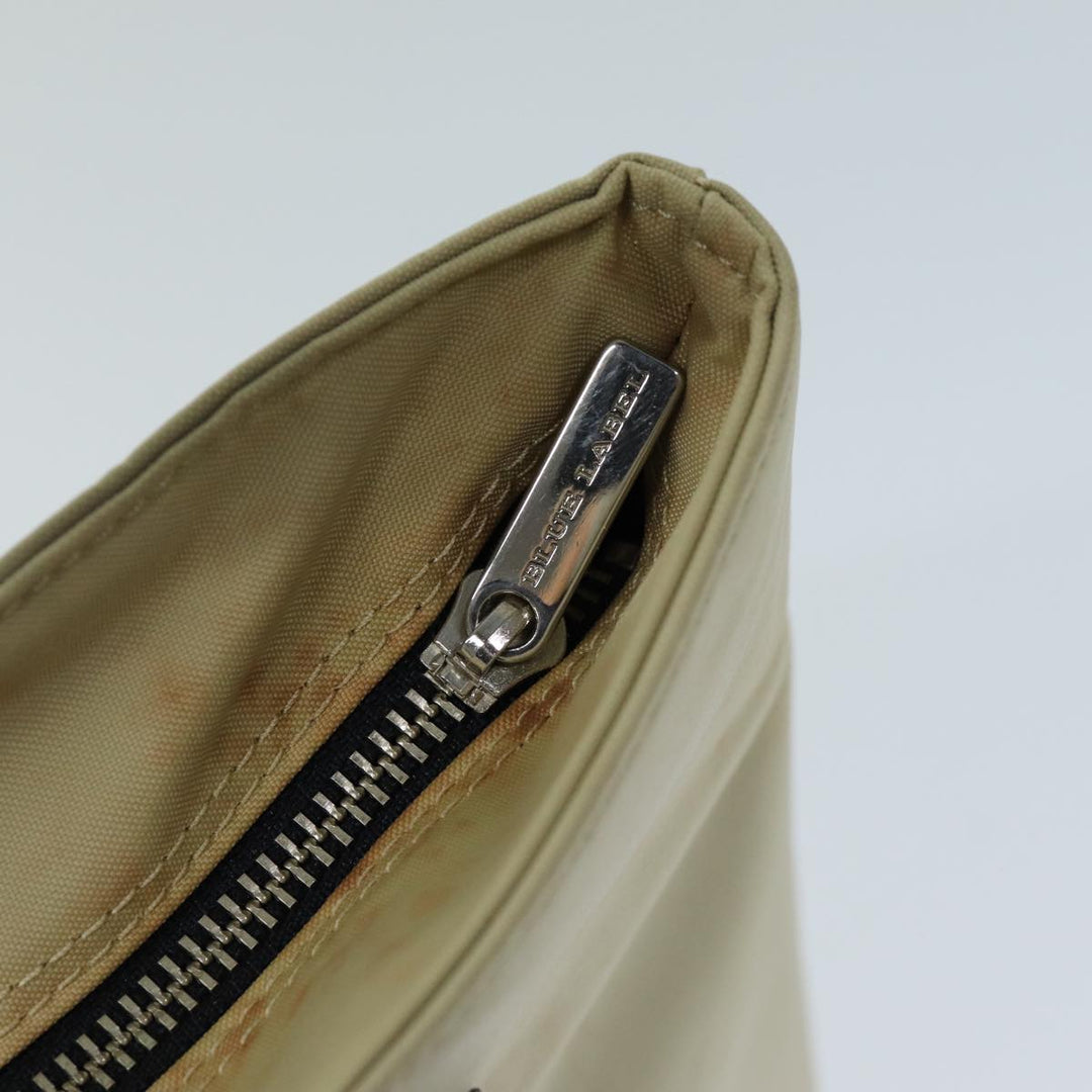 Burberry Nova Check Blue Label Tote Bag Nylon Beige Auth yb562