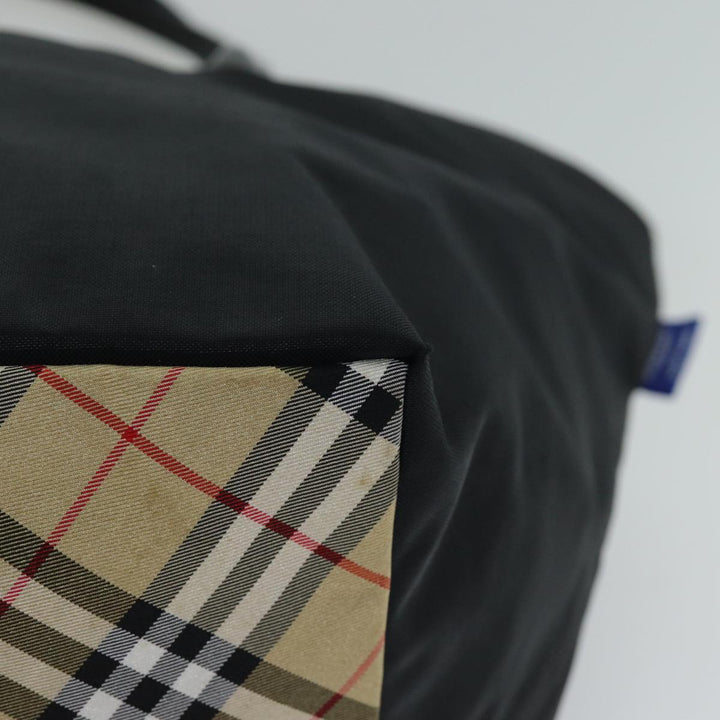 Burberry Nova Check Blue Label Tote Bag Nylon Beige Black Auth yb583