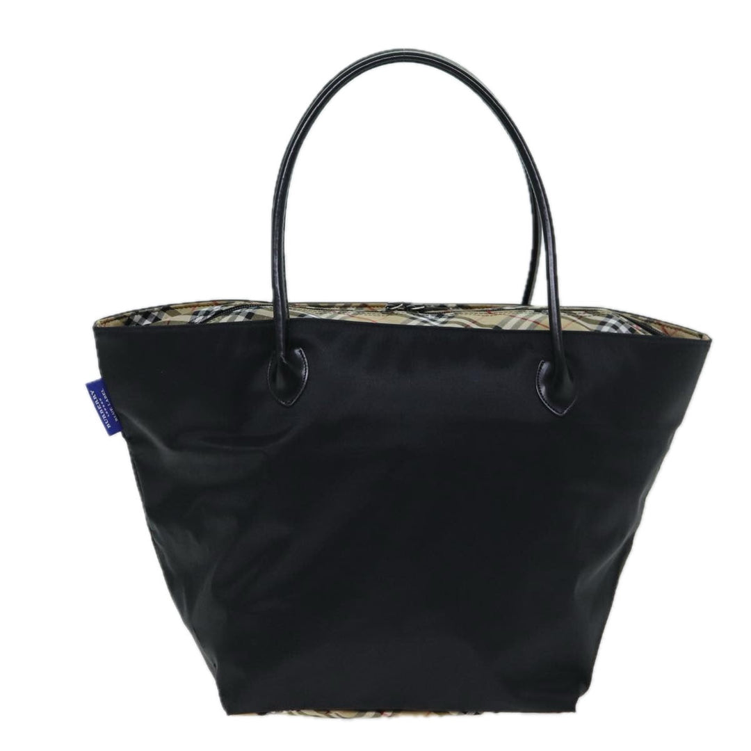 Burberry Nova Check Blue Label Tote Bag Nylon Beige Black Auth yb583