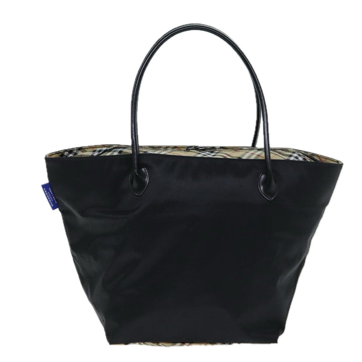 Burberry Nova Check Blue Label Tote Bag Nylon Beige Black Auth yb583