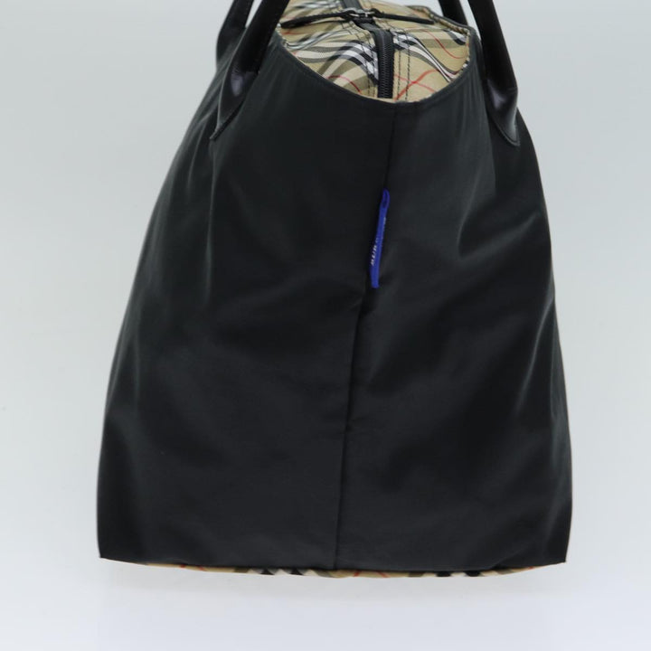 Burberry Nova Check Blue Label Tote Bag Nylon Beige Black Auth yb583