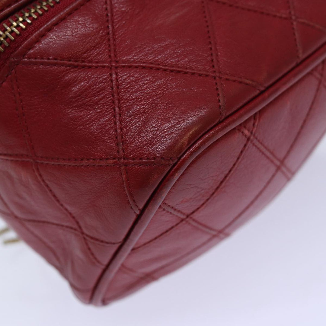 Chanel Bicolore Chain Hand Bag Leather Red CC Auth yb605