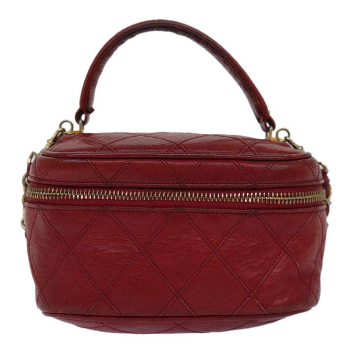 Chanel Bicolore Chain Hand Bag Leather Red CC Auth yb605