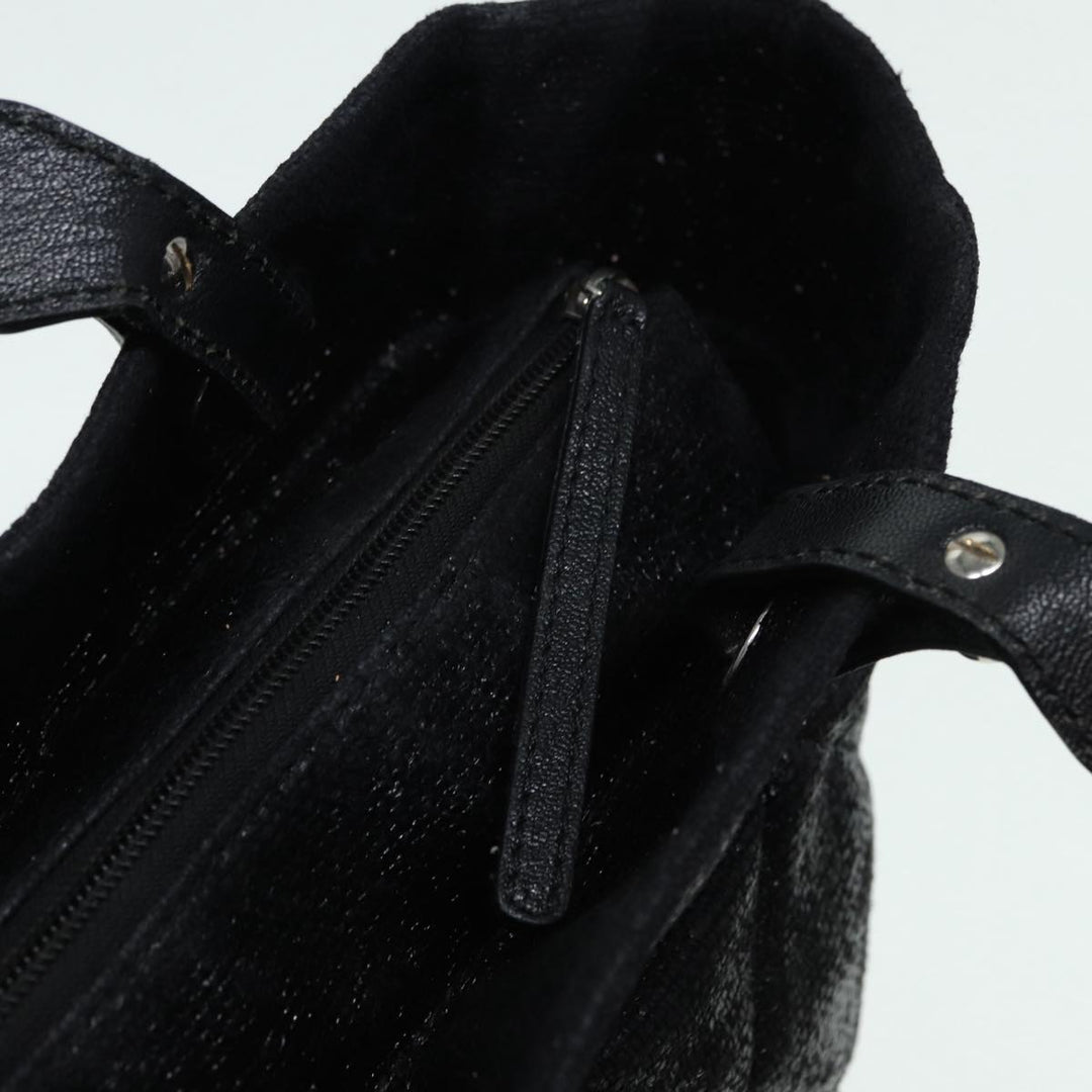 Chanel Paris Biarritz Tote PM Tote Bag Coated Canvas Black CC Auth yb614