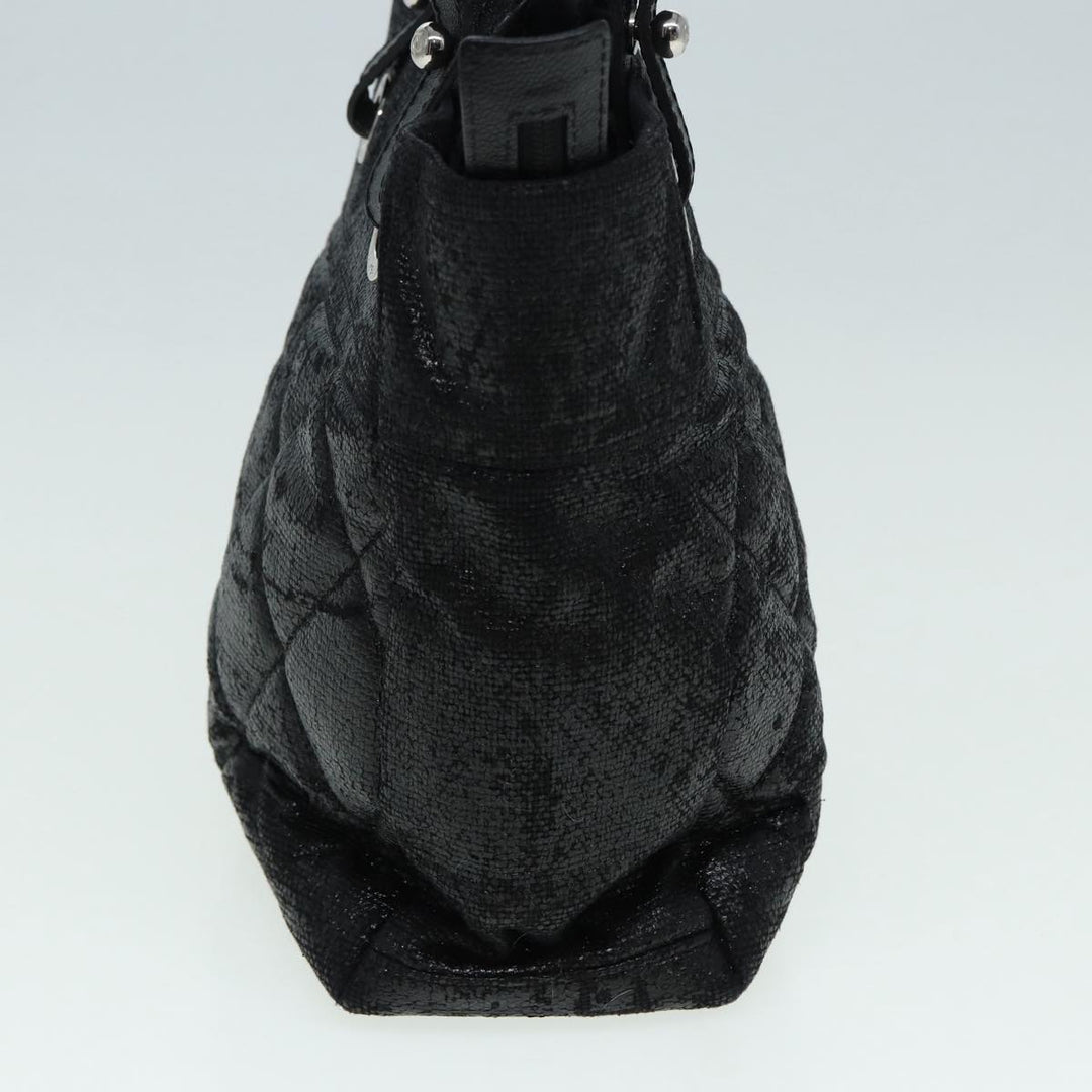 Chanel Paris Biarritz Tote PM Tote Bag Coated Canvas Black CC Auth yb614
