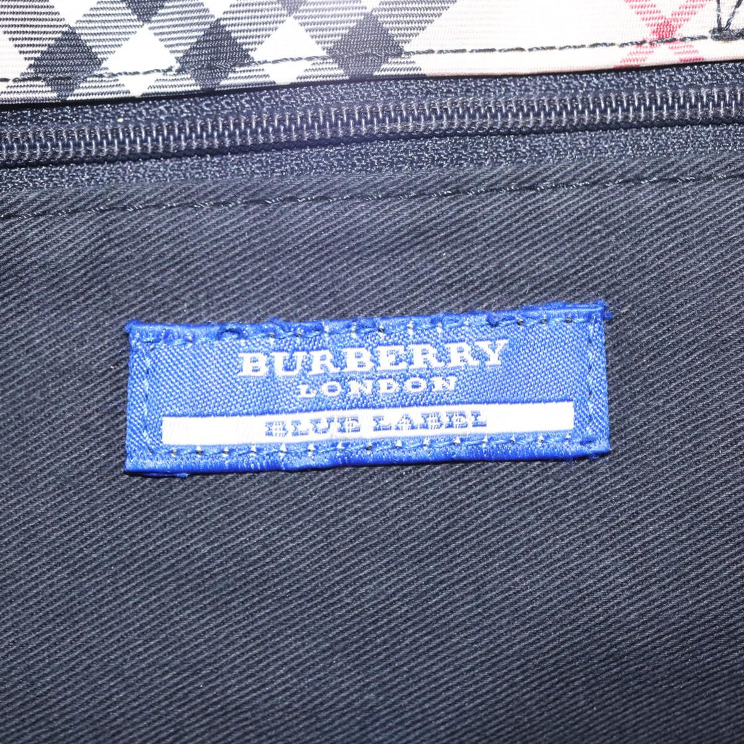Burberry Nova Check Hand Bag Nylon Beige Black Auth yb621