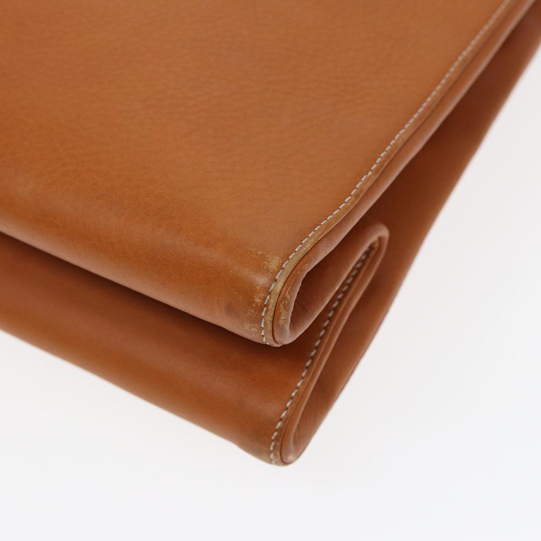 CHRISTIAN Top quality Dior Tote Bag Leather Jeans Pocket Brown Auth yb636