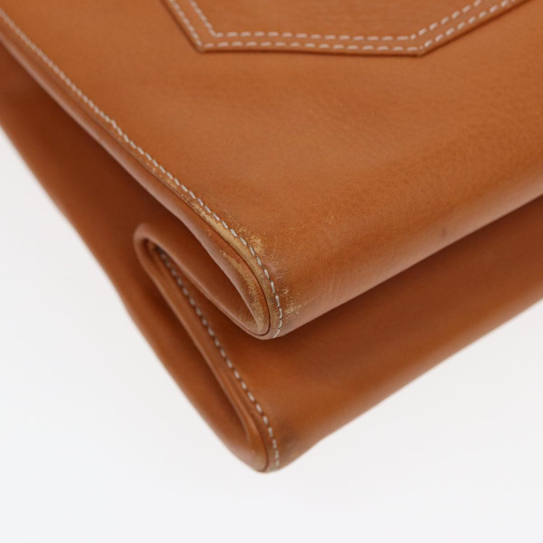 CHRISTIAN Top quality Dior Tote Bag Leather Jeans Pocket Brown Auth yb636
