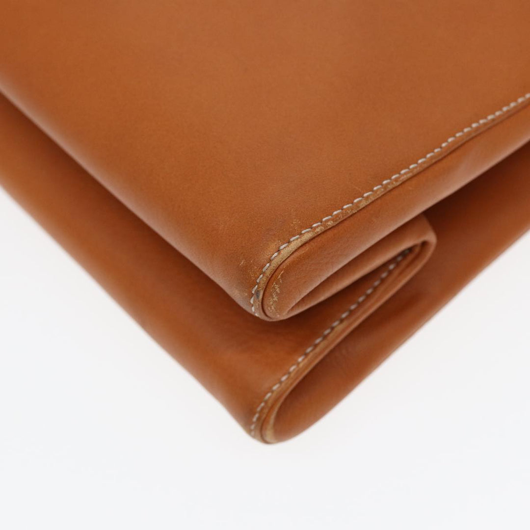 CHRISTIAN Top quality Dior Tote Bag Leather Jeans Pocket Brown Auth yb636