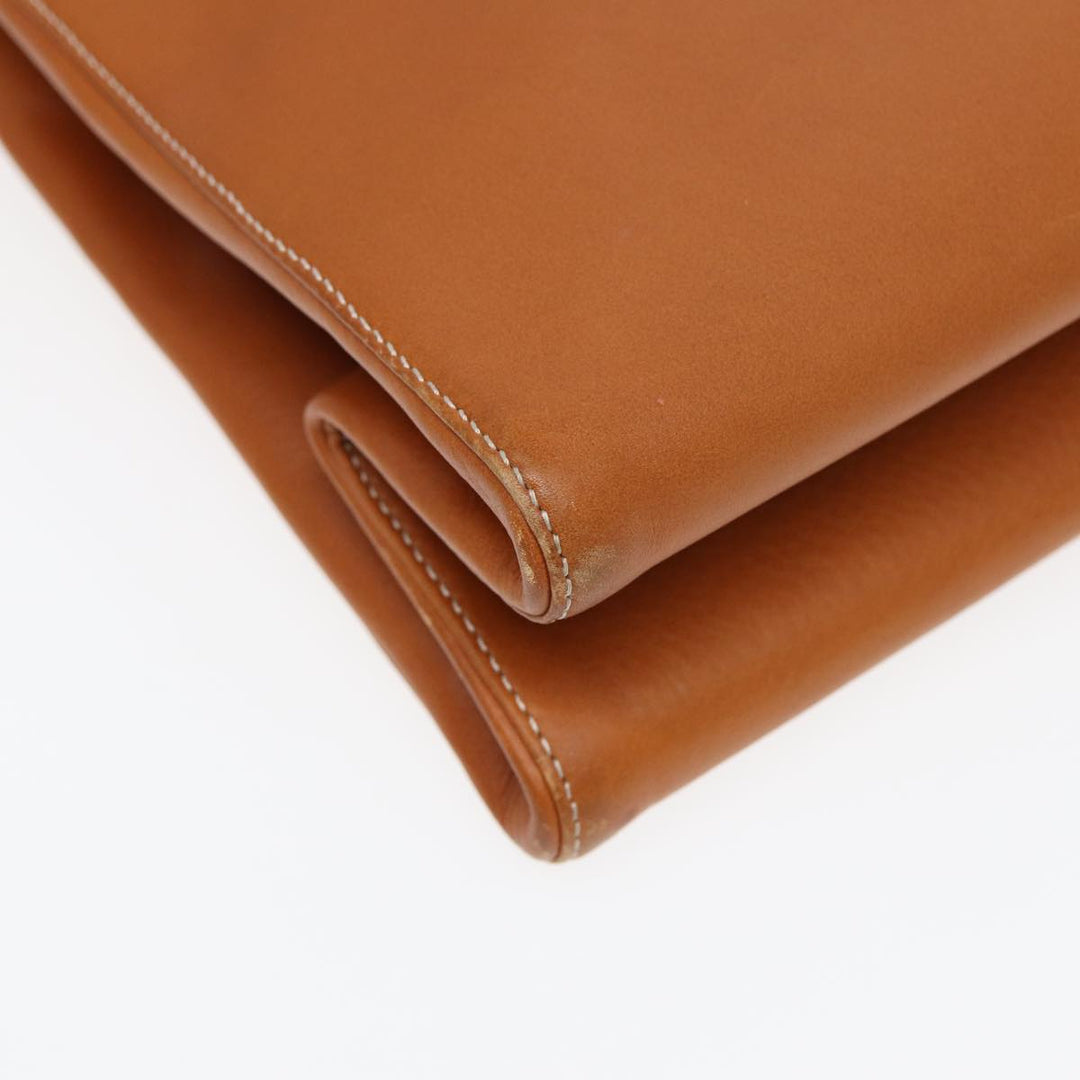CHRISTIAN Top quality Dior Tote Bag Leather Jeans Pocket Brown Auth yb636