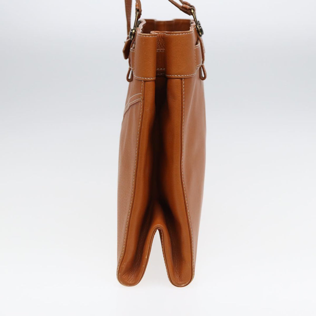 CHRISTIAN Top quality Dior Tote Bag Leather Jeans Pocket Brown Auth yb636
