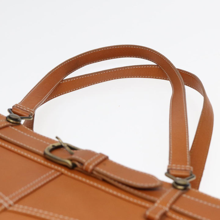 CHRISTIAN Top quality Dior Tote Bag Leather Jeans Pocket Brown Auth yb636