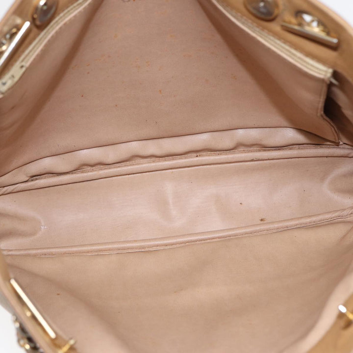 Top Quality Chanel Matelasse Chain Shoulder Bag Leather Beige Gold CC Auth yb672