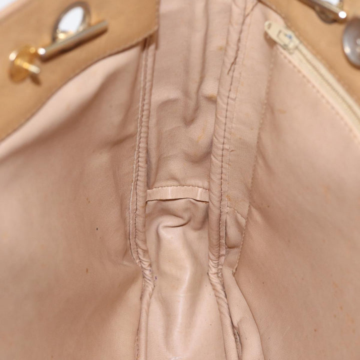 Top Quality Chanel Matelasse Chain Shoulder Bag Leather Beige Gold CC Auth yb672