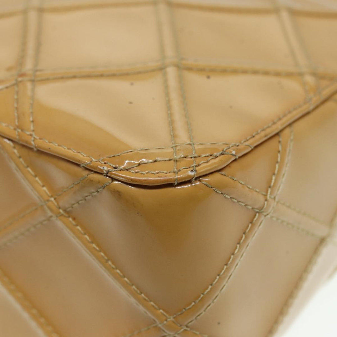 Chanel Bicolore Shoulder Bag Enamel Yellow Silver CC Auth yb674