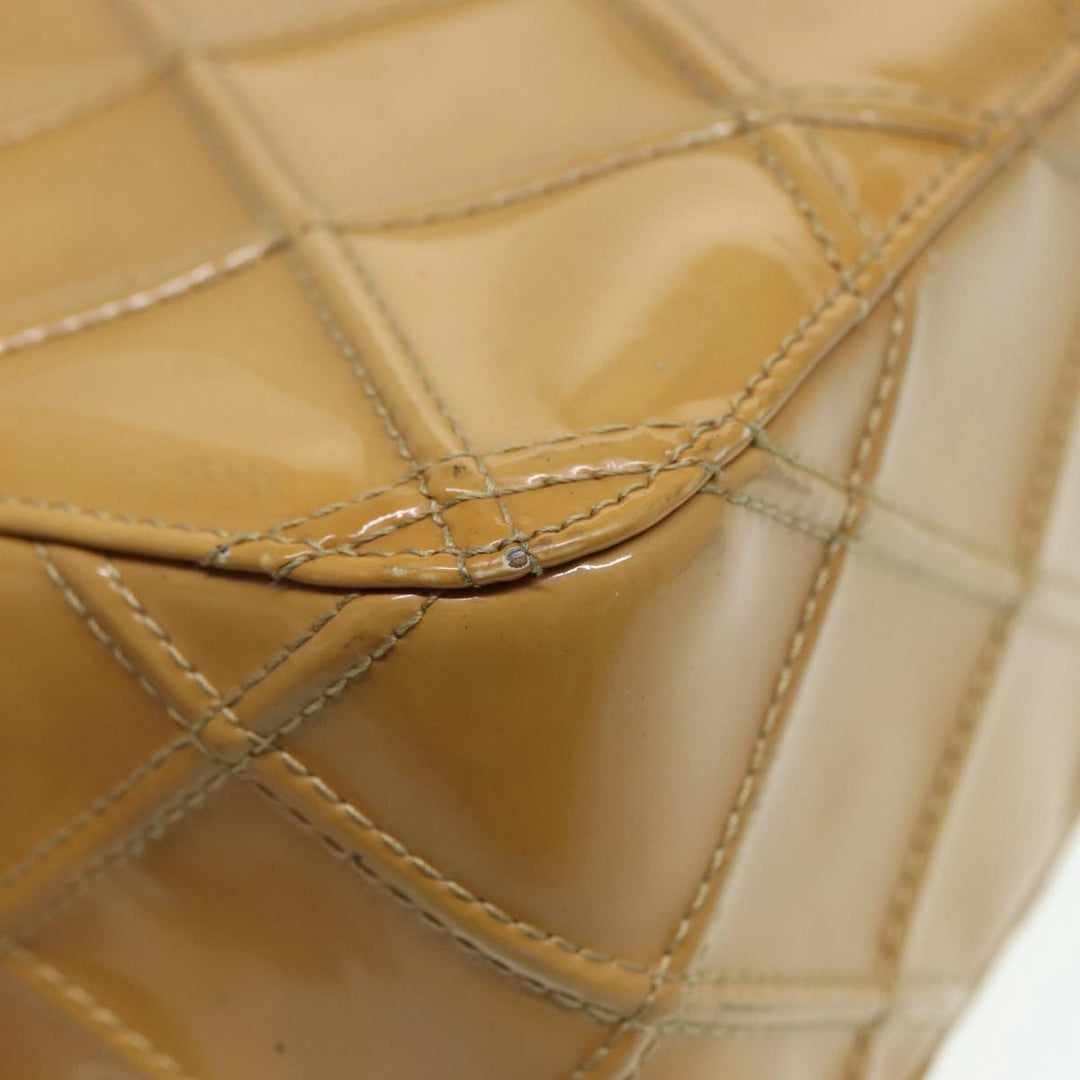 Chanel Bicolore Shoulder Bag Enamel Yellow Silver CC Auth yb674