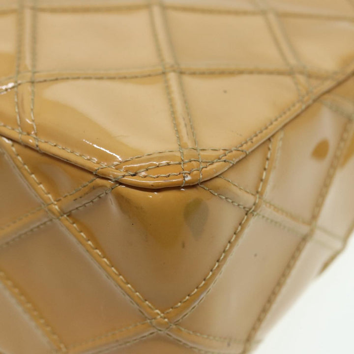Chanel Bicolore Shoulder Bag Enamel Yellow Silver CC Auth yb674