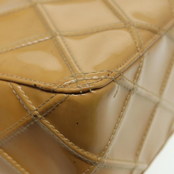 Chanel Bicolore Shoulder Bag Enamel Yellow Silver CC Auth yb674