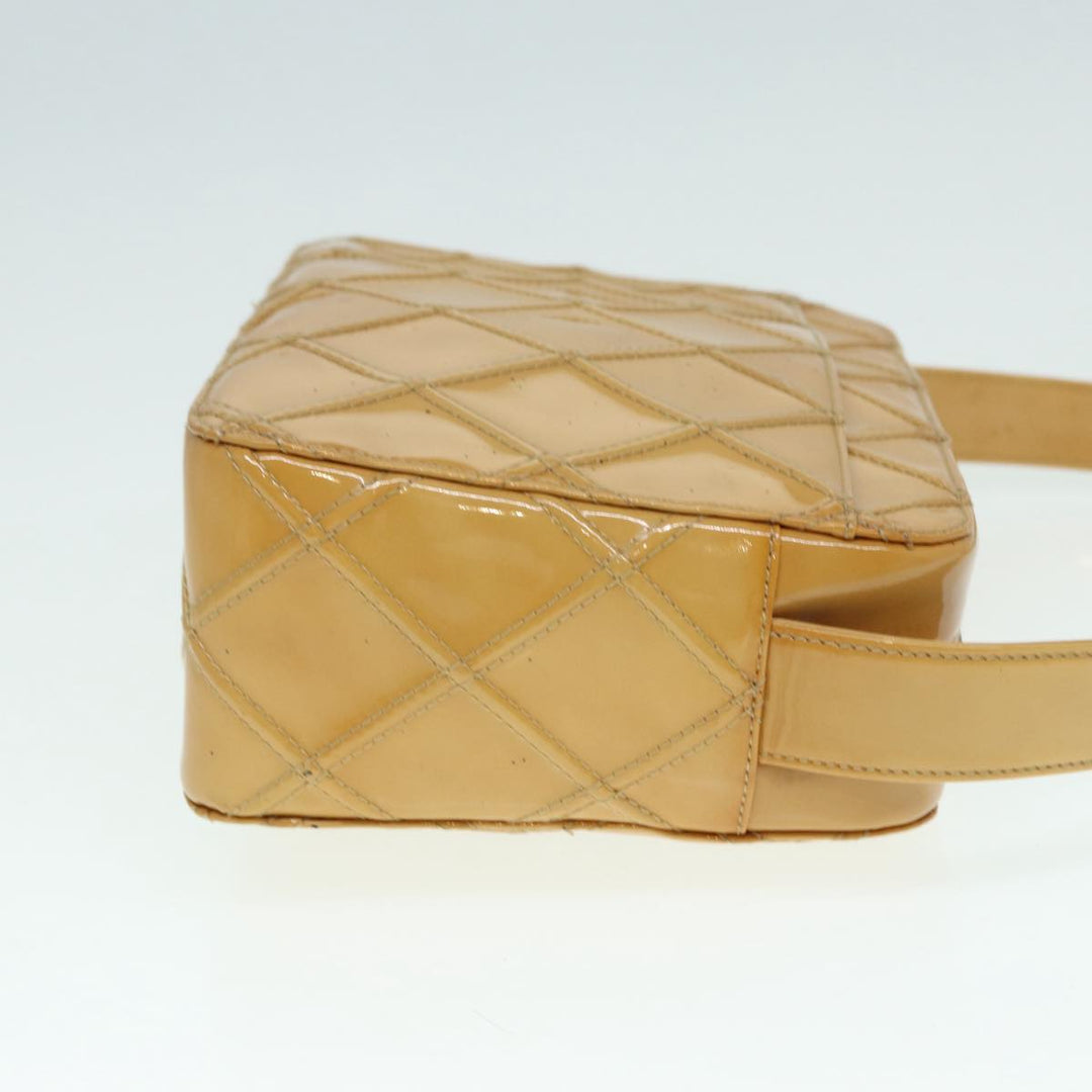 Chanel Bicolore Shoulder Bag Enamel Yellow Silver CC Auth yb674
