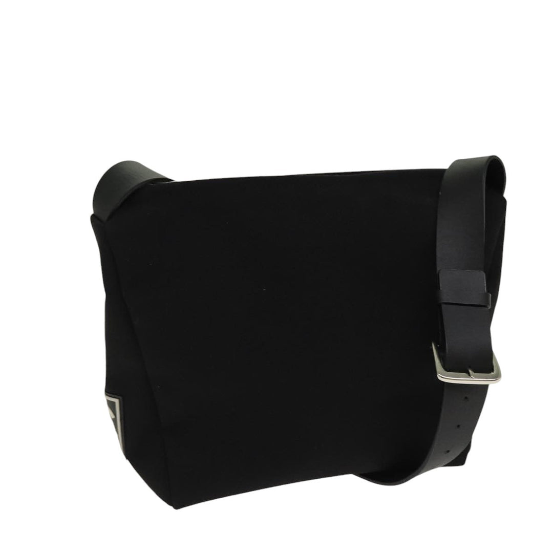 Chanel Sports Line Shoulder Bag Canvas Black Silver CC Auth yb682