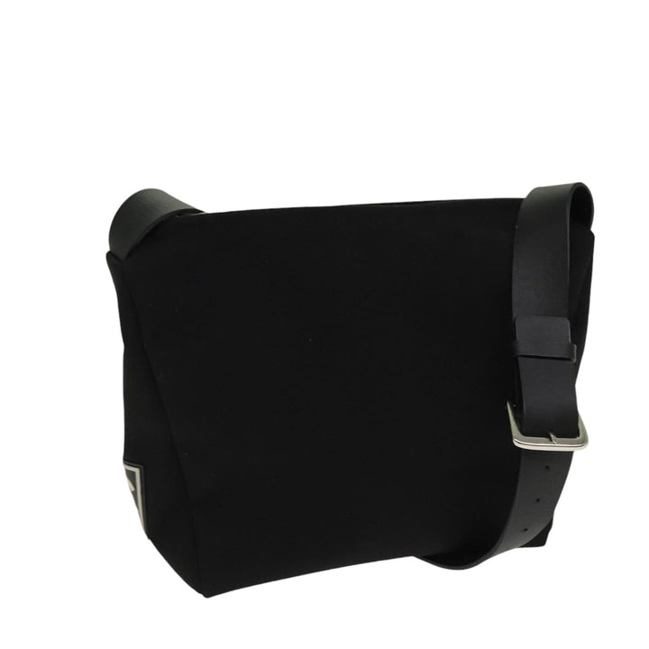 Chanel Sports Line Shoulder Bag Canvas Black Silver CC Auth yb682