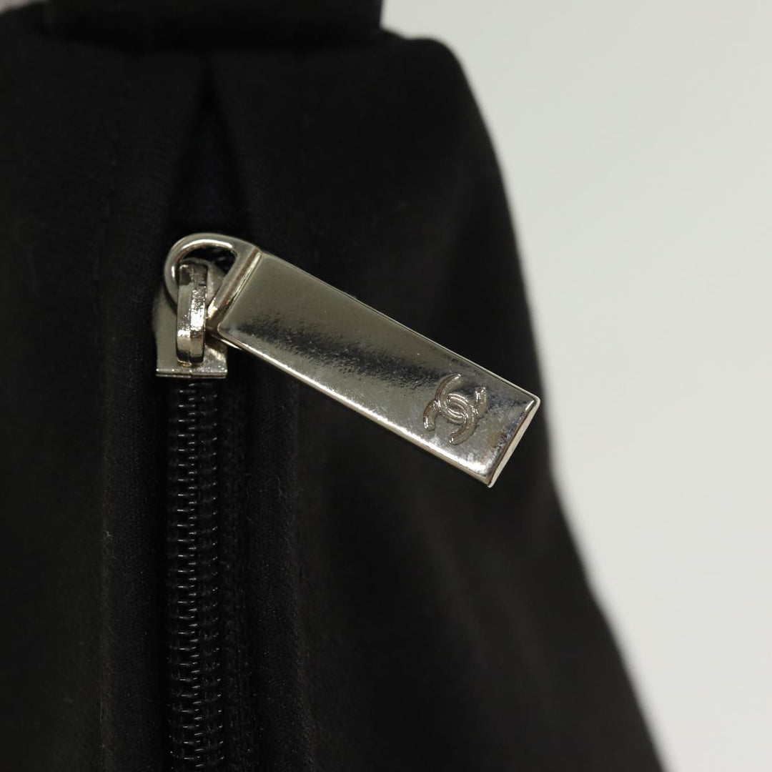 Top Quality Chanel Sports Line Shoulder Bag Canvas Black Silver CC Auth yb682