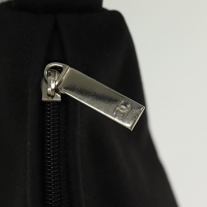 Top Quality Chanel Sports Line Shoulder Bag Canvas Black Silver CC Auth yb682